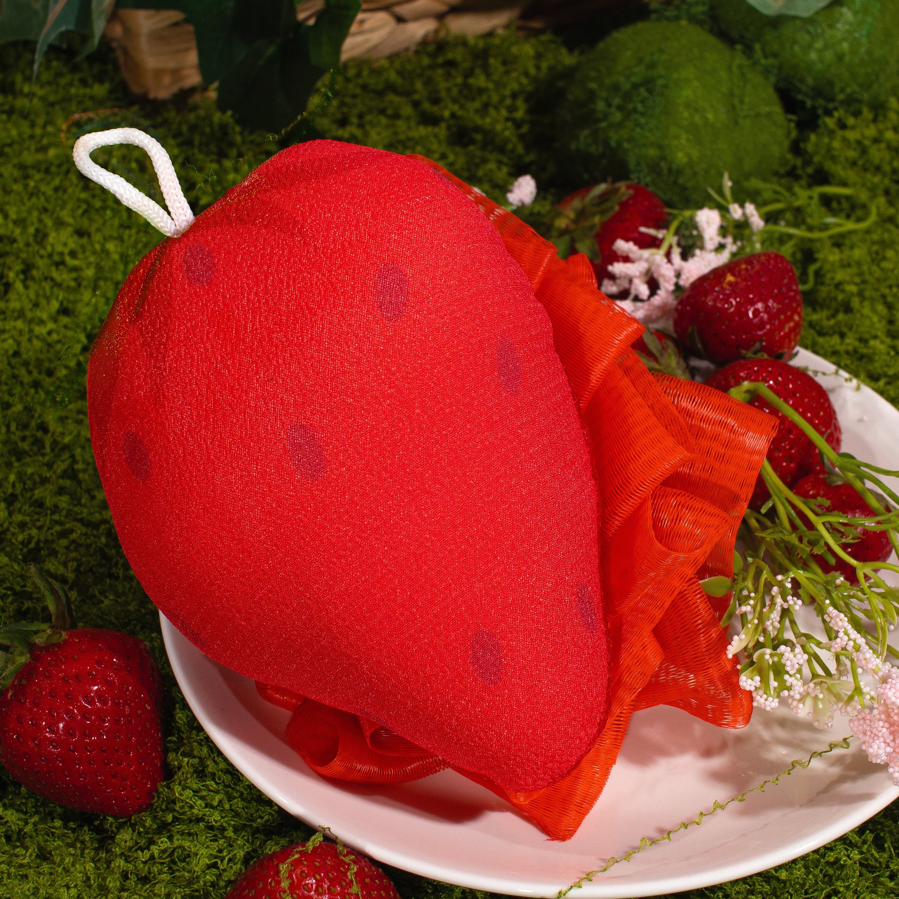 Glamlite Self-Care Essentials Strawberry Shortcake spugna corpo luffa
