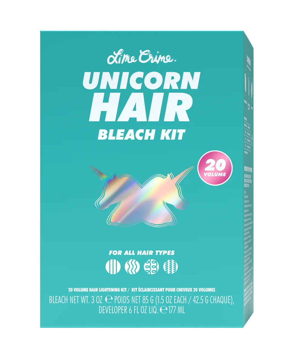 Lime Crime Hair Kits Unicorn Bleach Kit decolorante 20 volumi