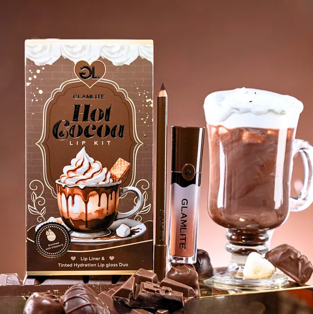 Glamlite Hot Cocoa Lip Kit matita + gloss vitamina E