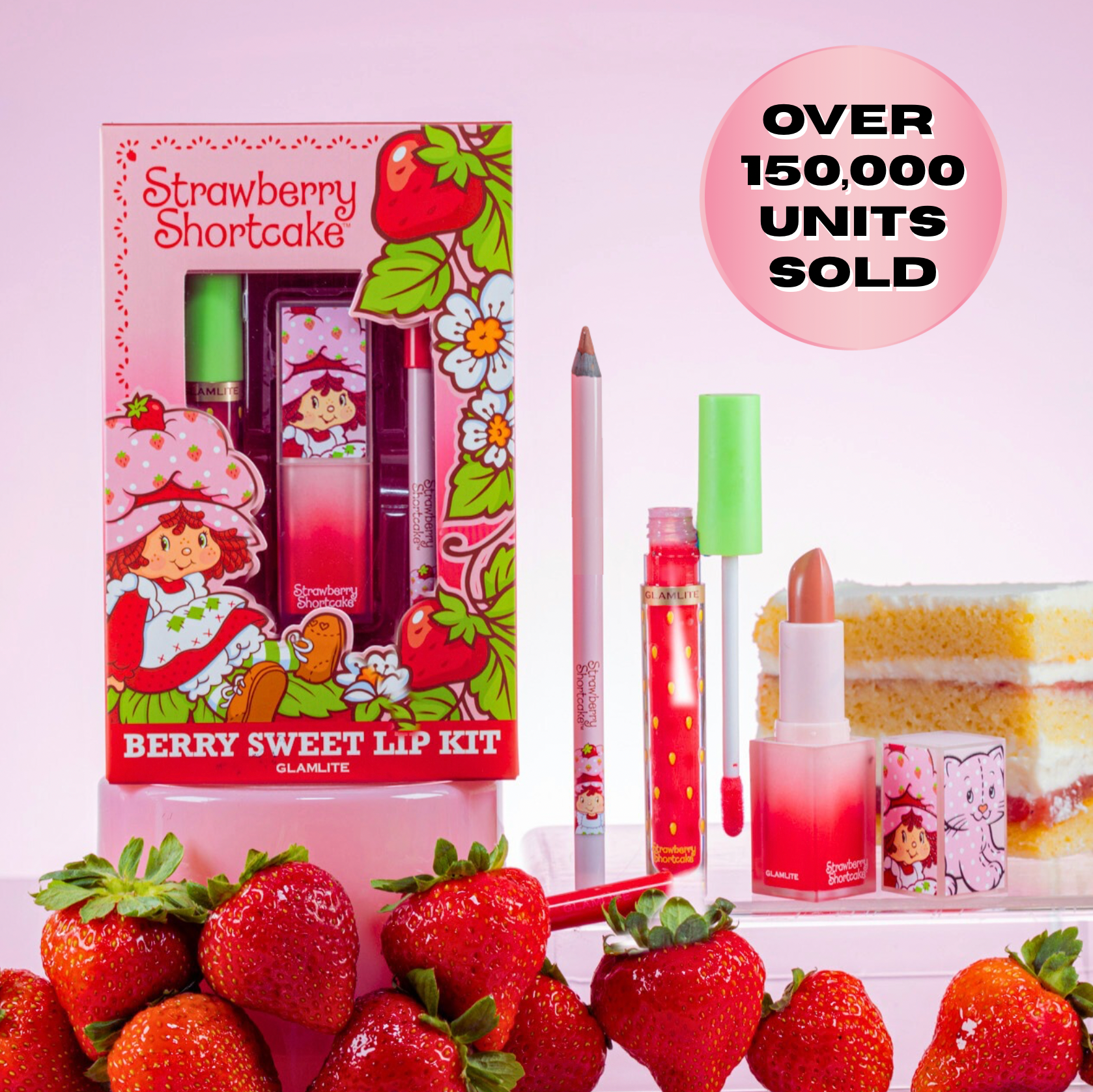 Glamlite Lip Kits Berry Sweet kit labbra fragola 3 pezzi