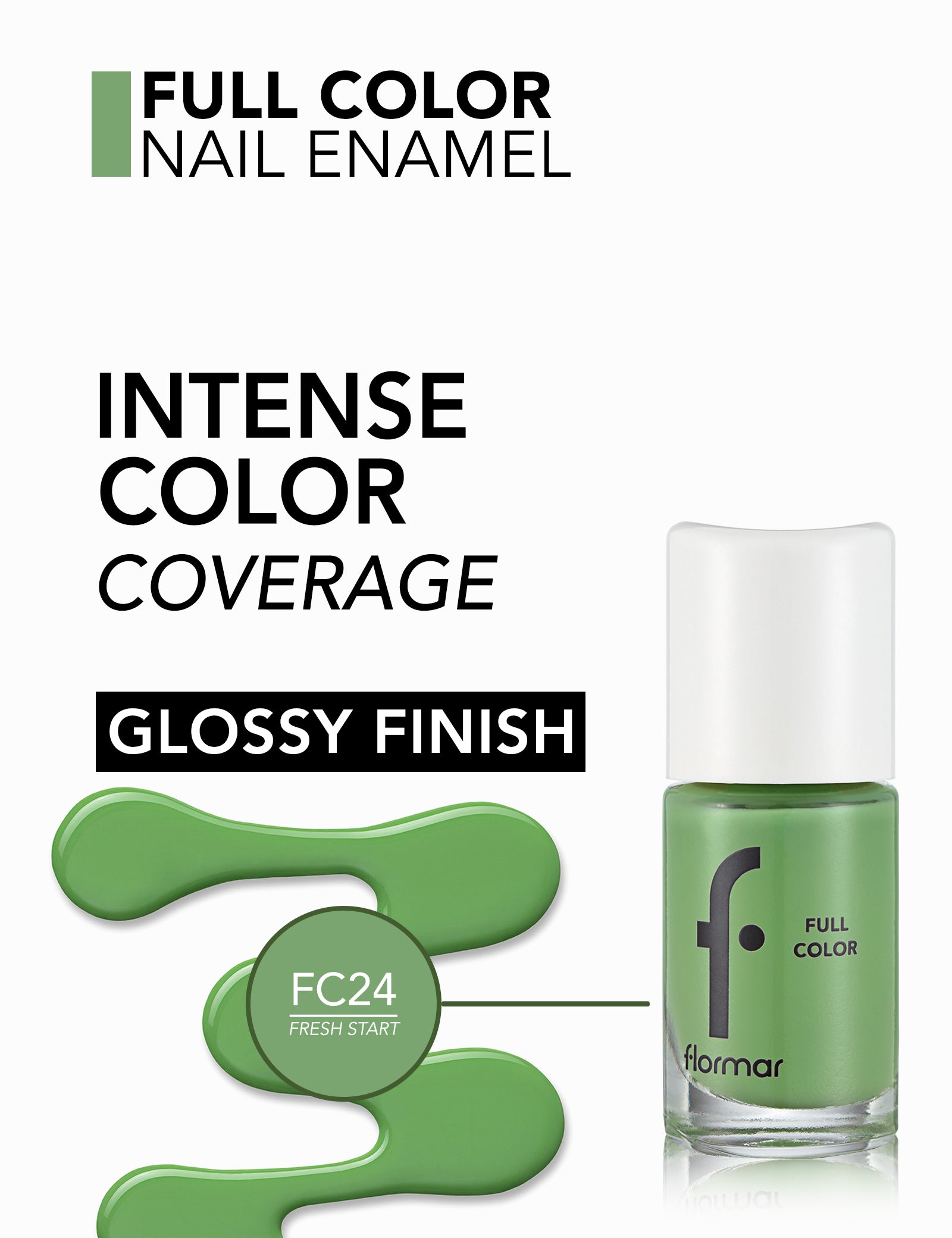 Pretty by Flormar Full Color Nail Enamel smalto unghie FC24 Fresh Start