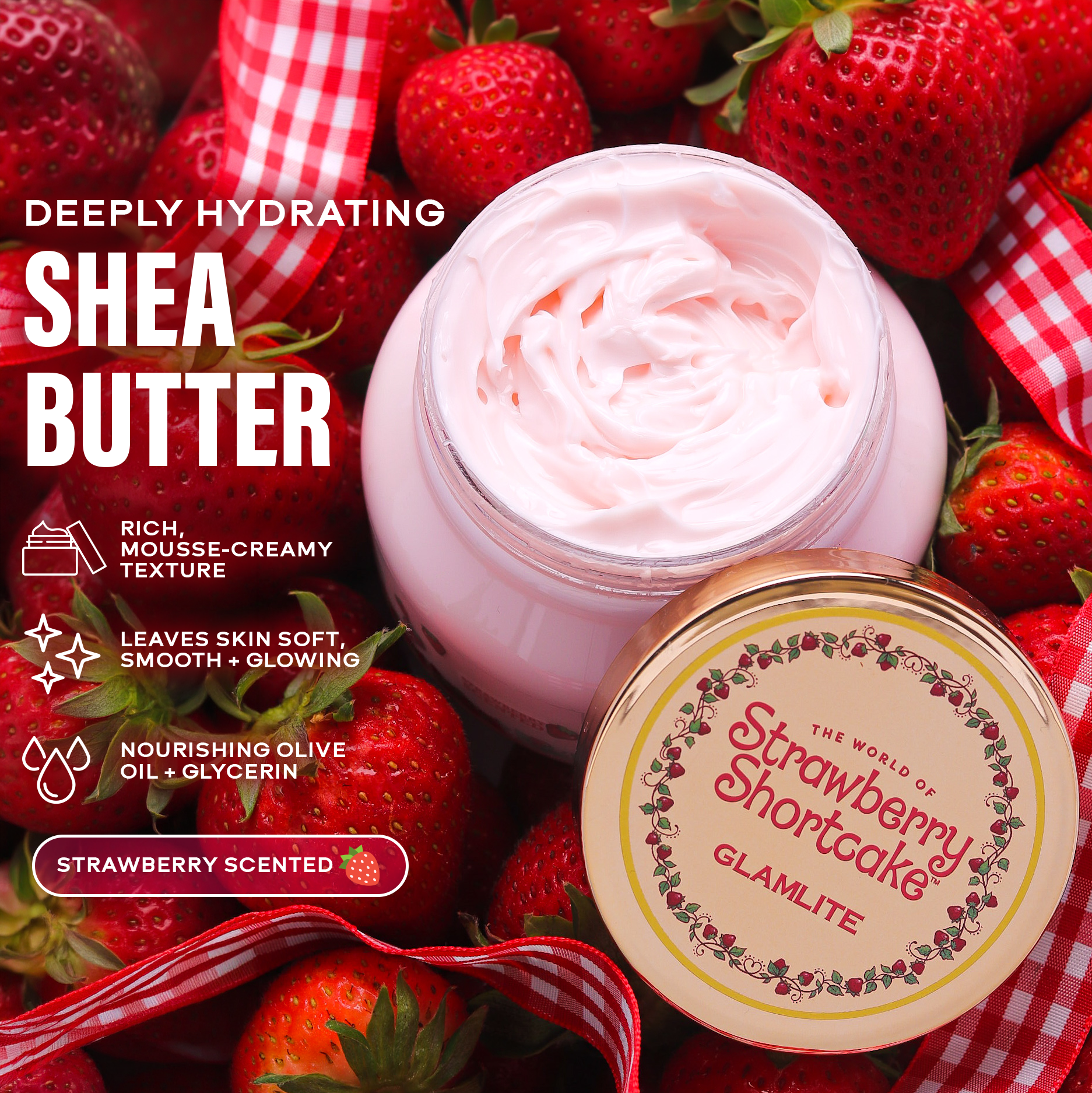 Glamlite Self-Care Strawberry Burro Corpo Fragola Karité