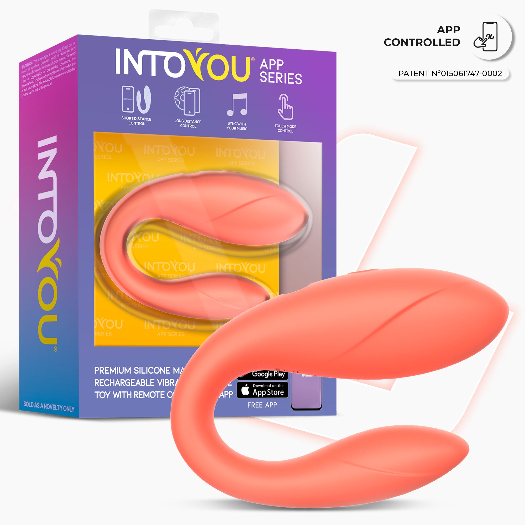INTOYOU Per Coppie Vibratore App Salmone Silicone