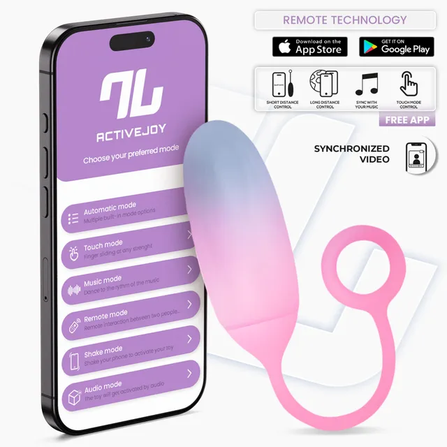 INTOYOU Egg Vibrator uovo vibrante blu rosa con app