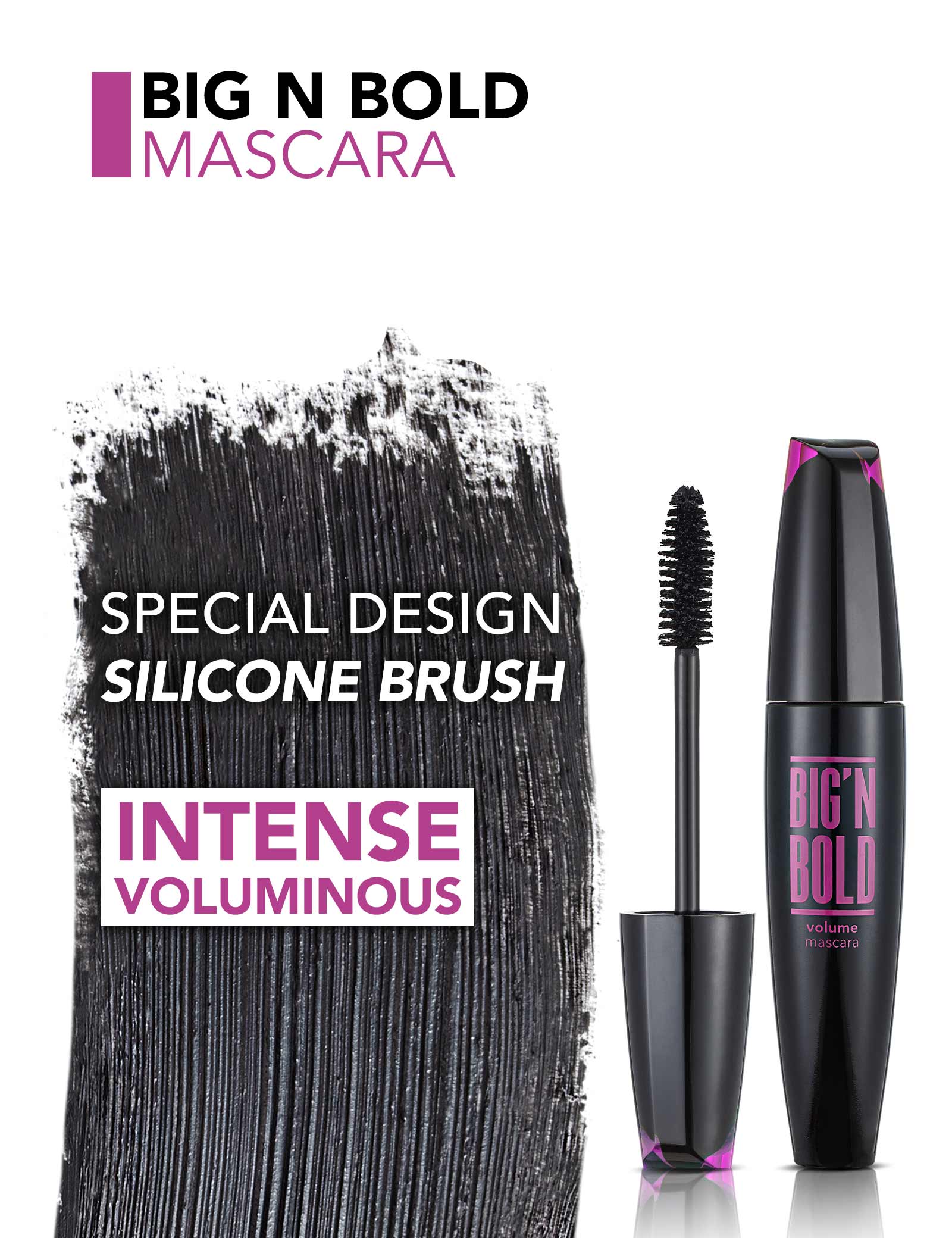 Pretty by Flormar Big'N Bold mascara allungante Lengthening nero