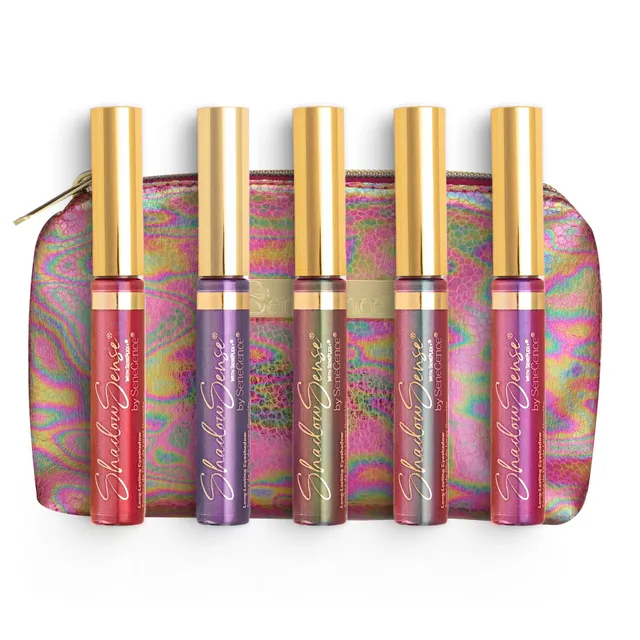 LipSense Eyes Duo Chrome ombretto shimmer 5 colori pochette