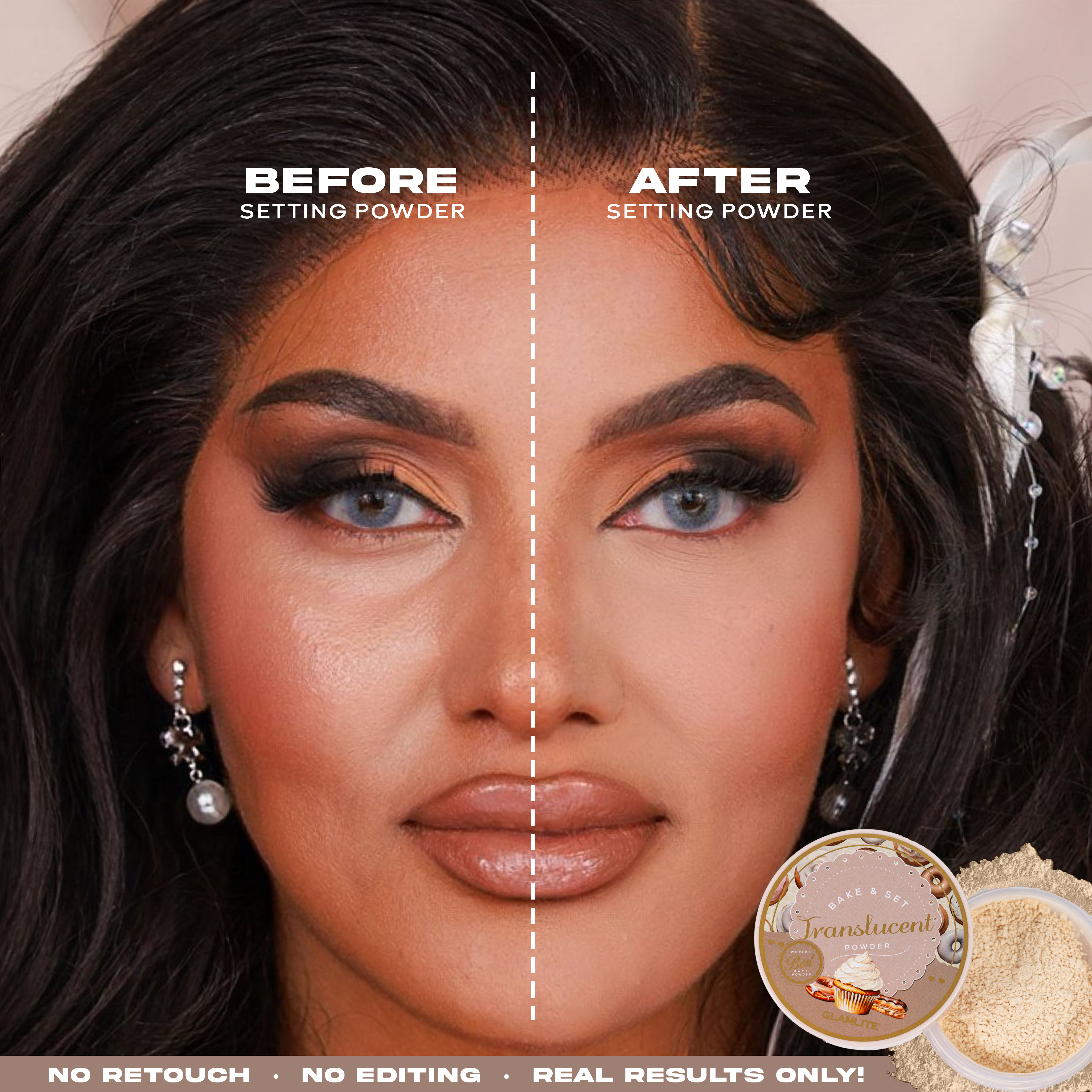 Glamlite Complexion Translucent Bake & Set Powder cipria 35 g
