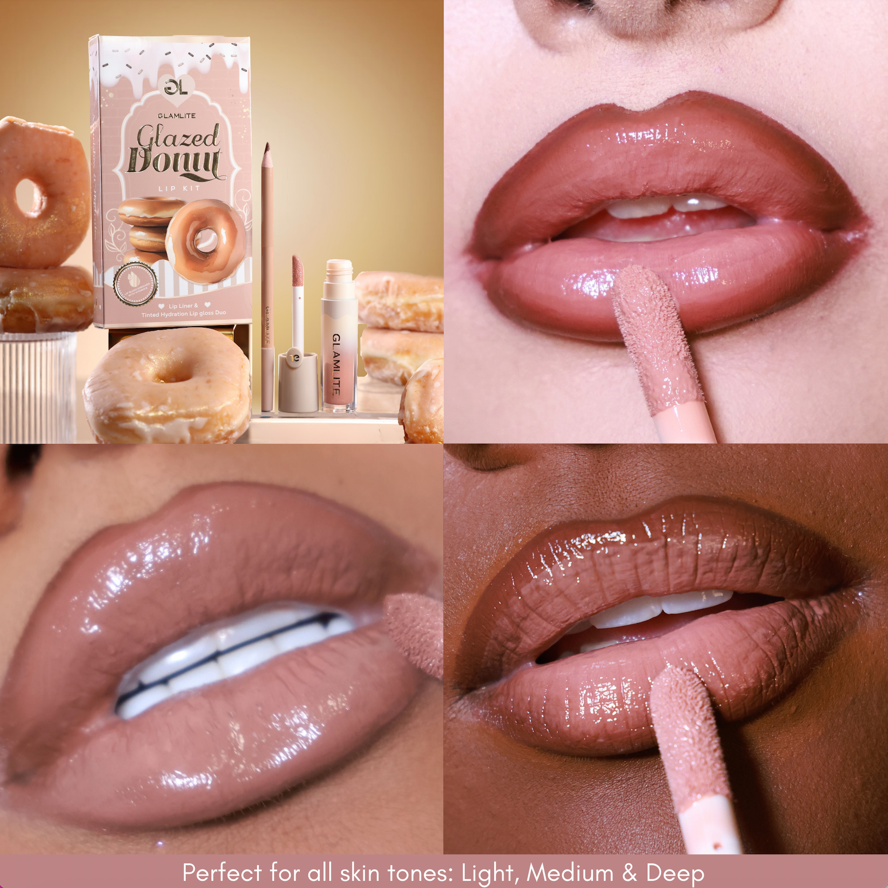 Glamlite VIP Lip Kit Bundle set 5 rossetti vino e cacao