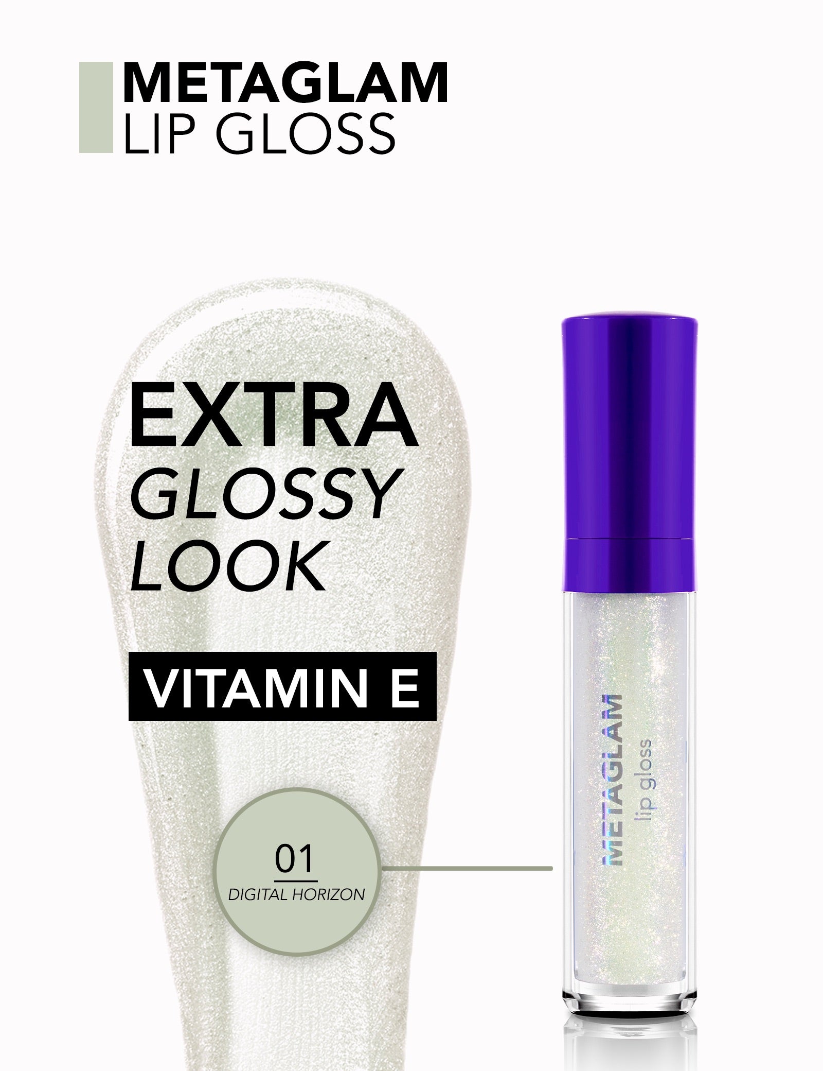 Pretty by Flormar Metaglam Lip Gloss lucidalabbra 001 Digital Horizon shimmer