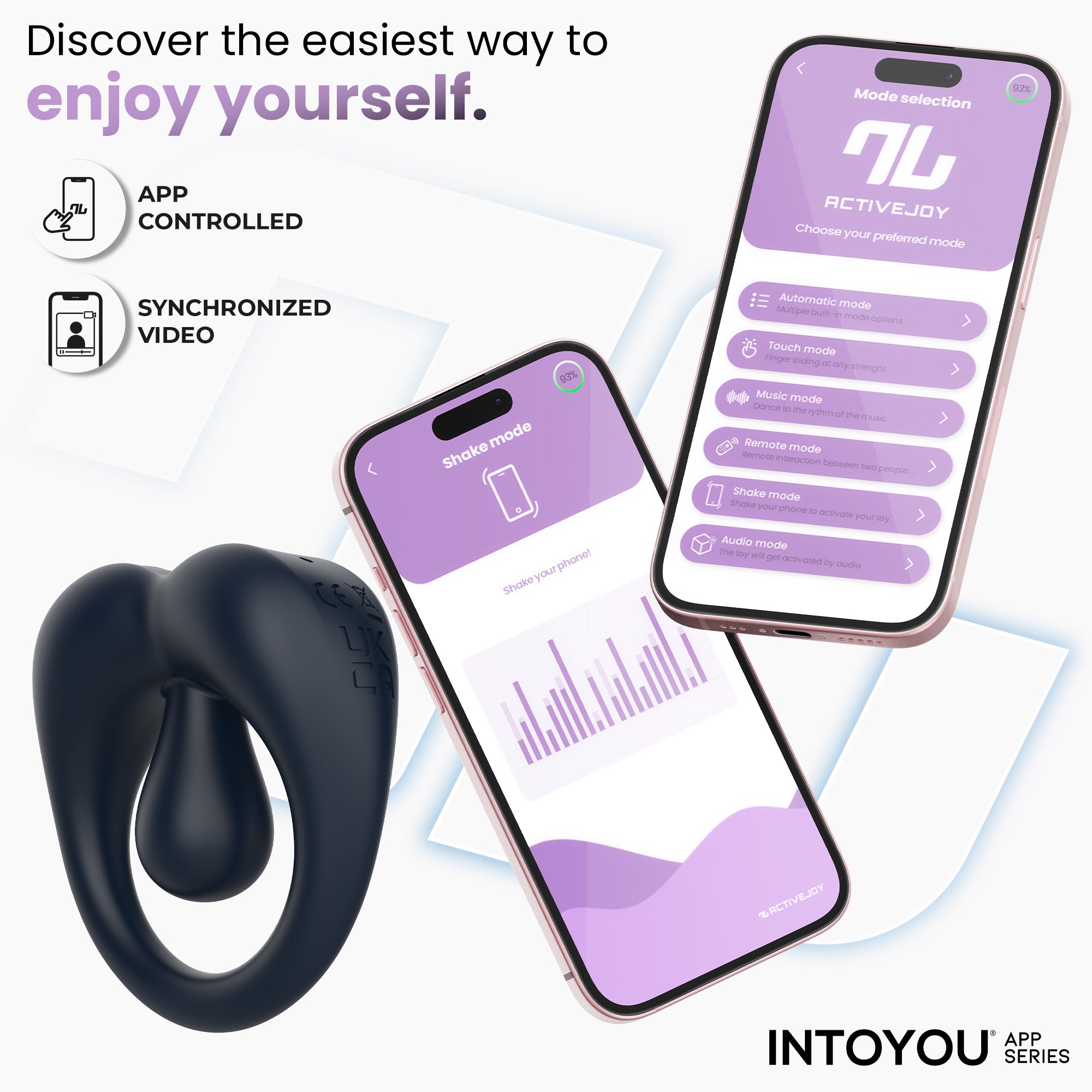 INTOYOU Kenny Anello Vibrante APP Blu Scuro Pendolo
