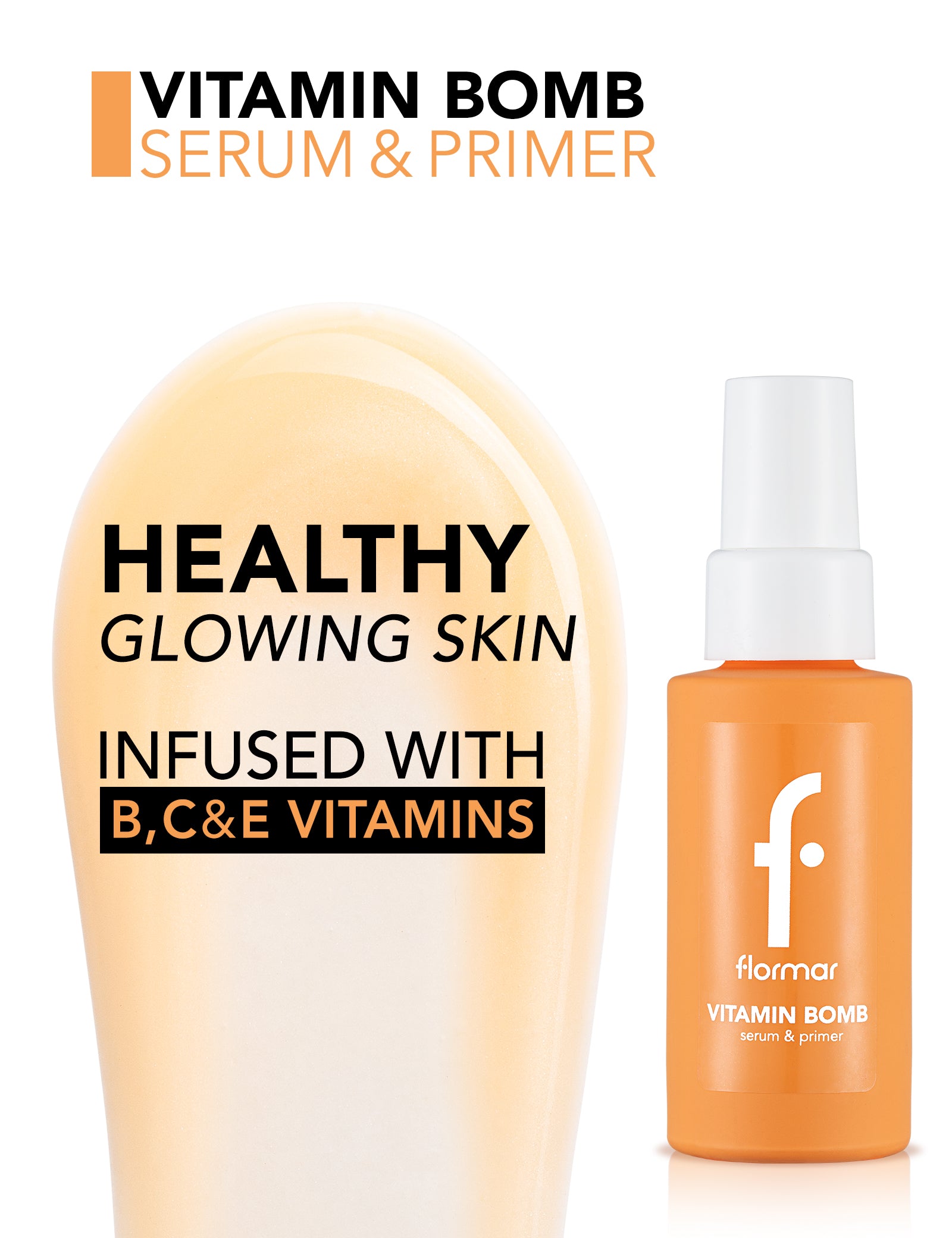 Pretty by Flormar Vitamin Bomb Serum&Primer base 001 Yellow glow