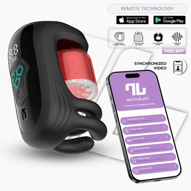 INTOYOU Torky masturbatore rotazione vibrazione compressione app