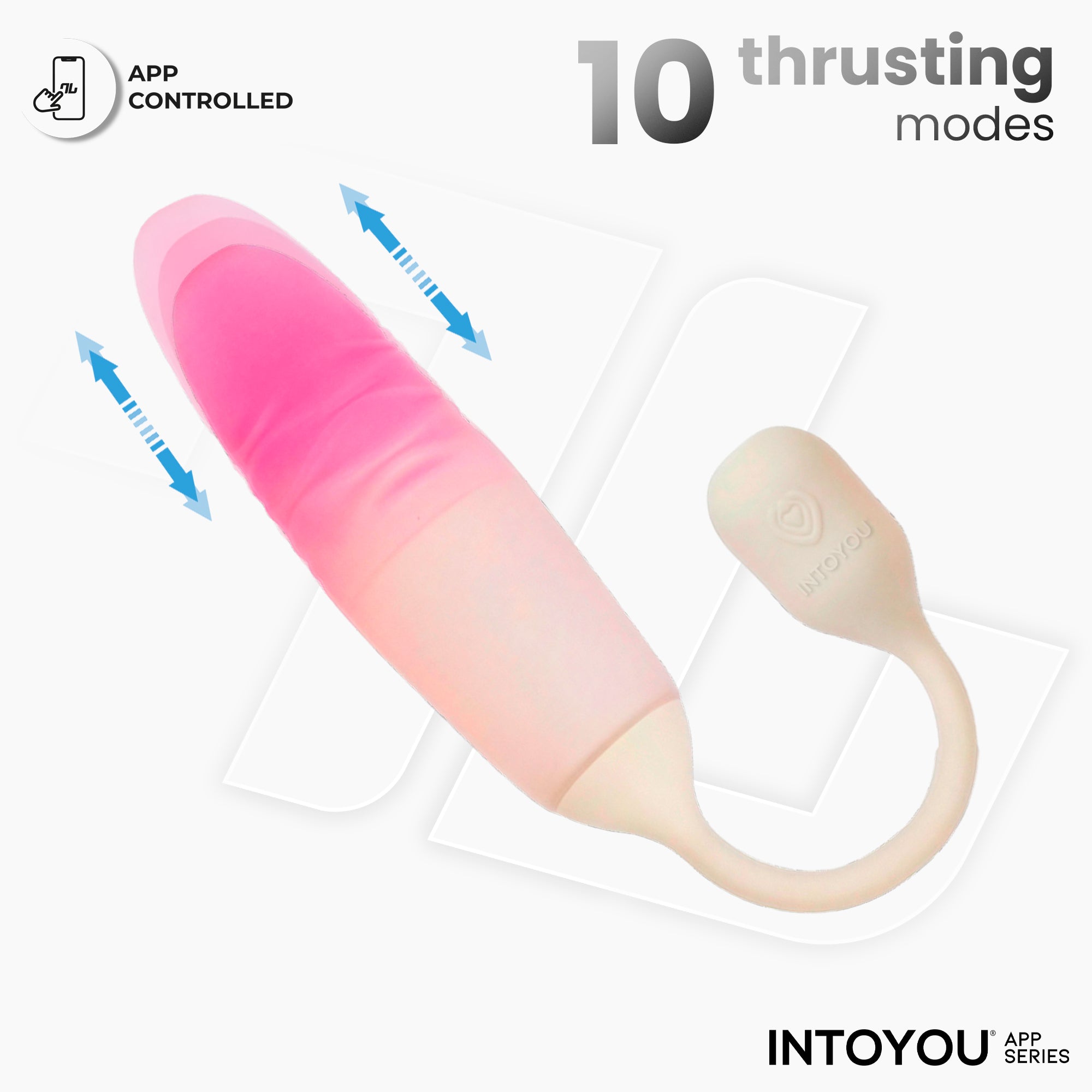 INTOYOU NexEgg Motion uovo vibrante thrusting beige rosa app