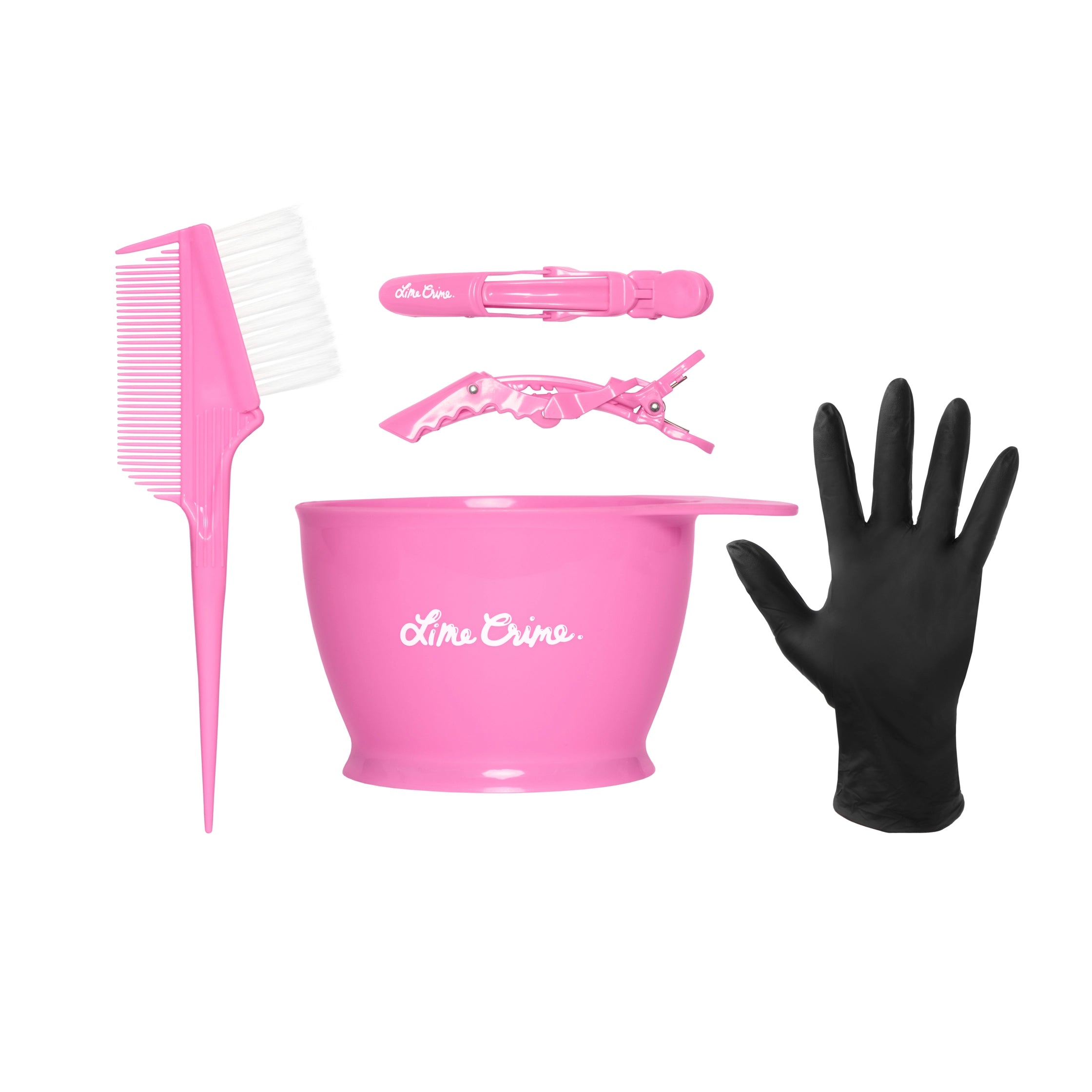Lime Crime Hair Kits Unicorn Prep Kit ciotola pennello 5 pz