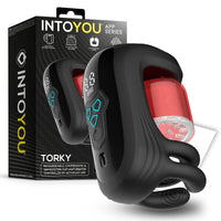 INTOYOU Torky masturbatore rotazione vibrazione compressione app