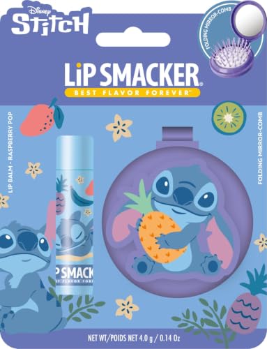 Lip Smacker Disney Stitch set balsamo labbra Raspberry Pop pettine