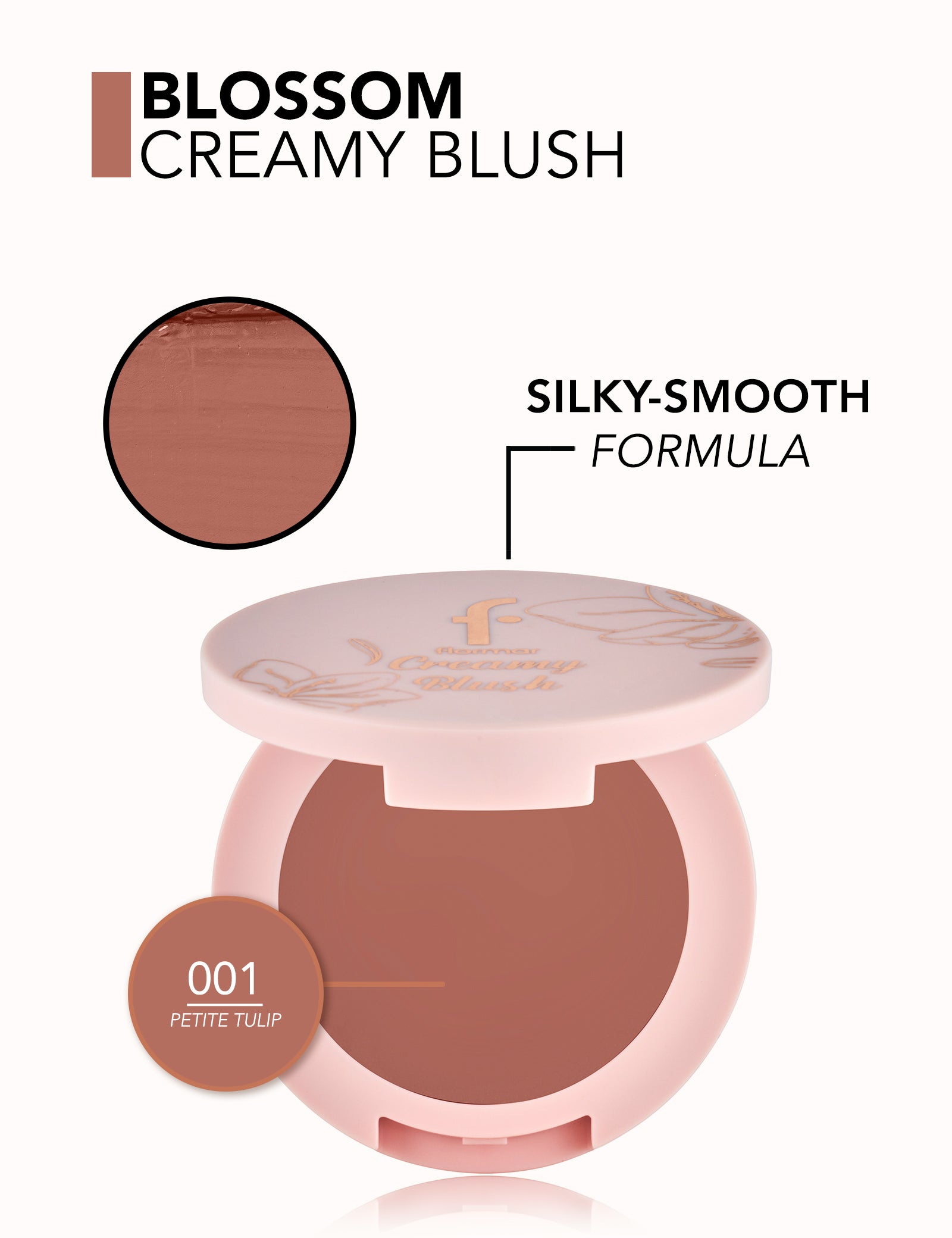Pretty by Flormar Blossom blush crema 001 Petite Tulip naturale