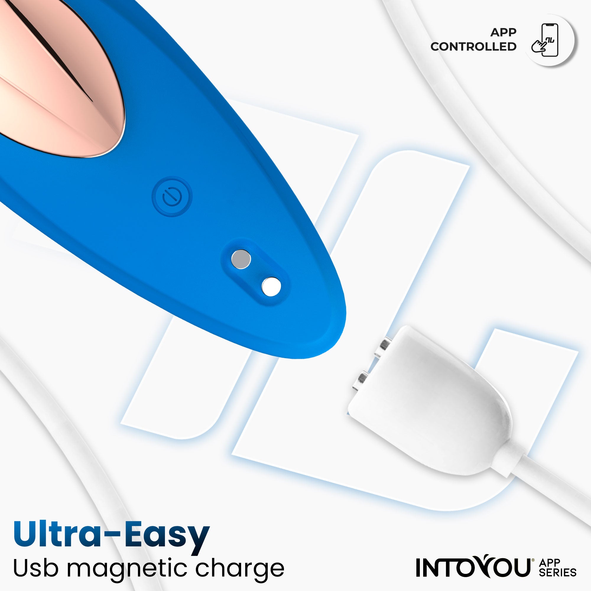 INTOYOU Vibratore Slip Blu con App Magnete 10 Modi
