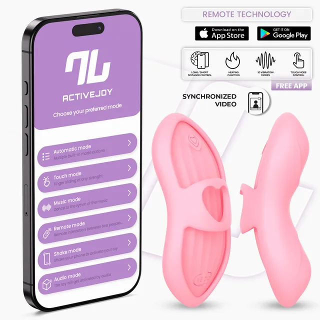 INTOYOU Laia stimolatore dito riscaldante Pink 39°C app