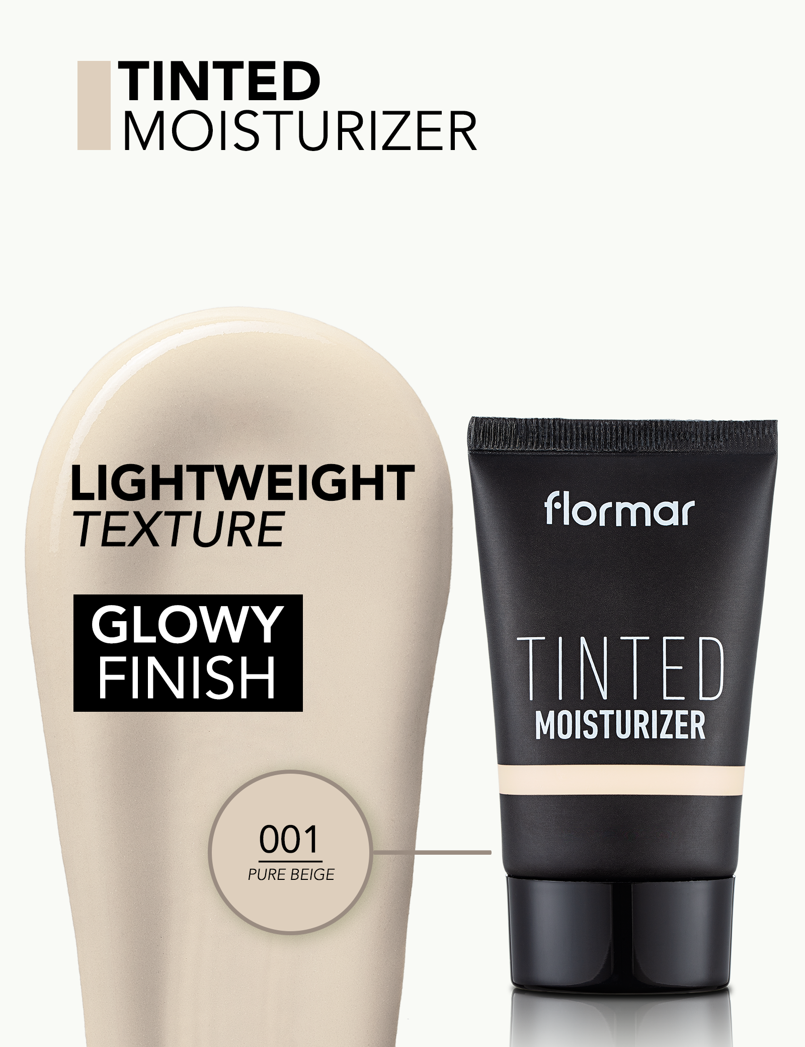 Pretty by Flormar Tinted Moisturizer fondotinta 001 Pure Beige