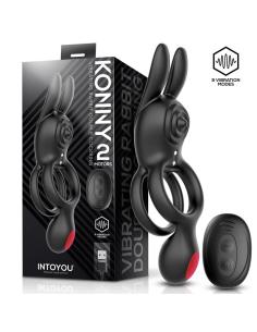 INTOYOU Anelli per il pene Konny Anello Doppio Coniglietto