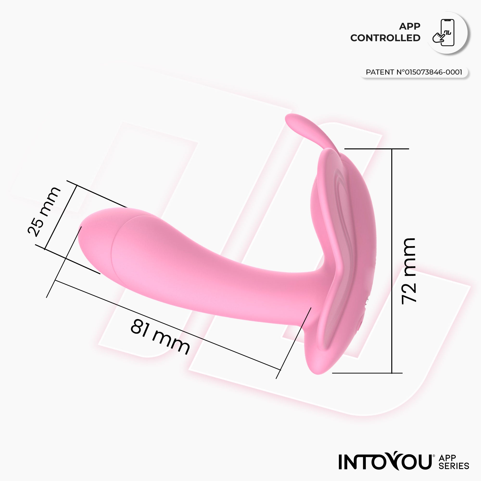 INTOYOU Wingy stimolatore farfalla rosa con app