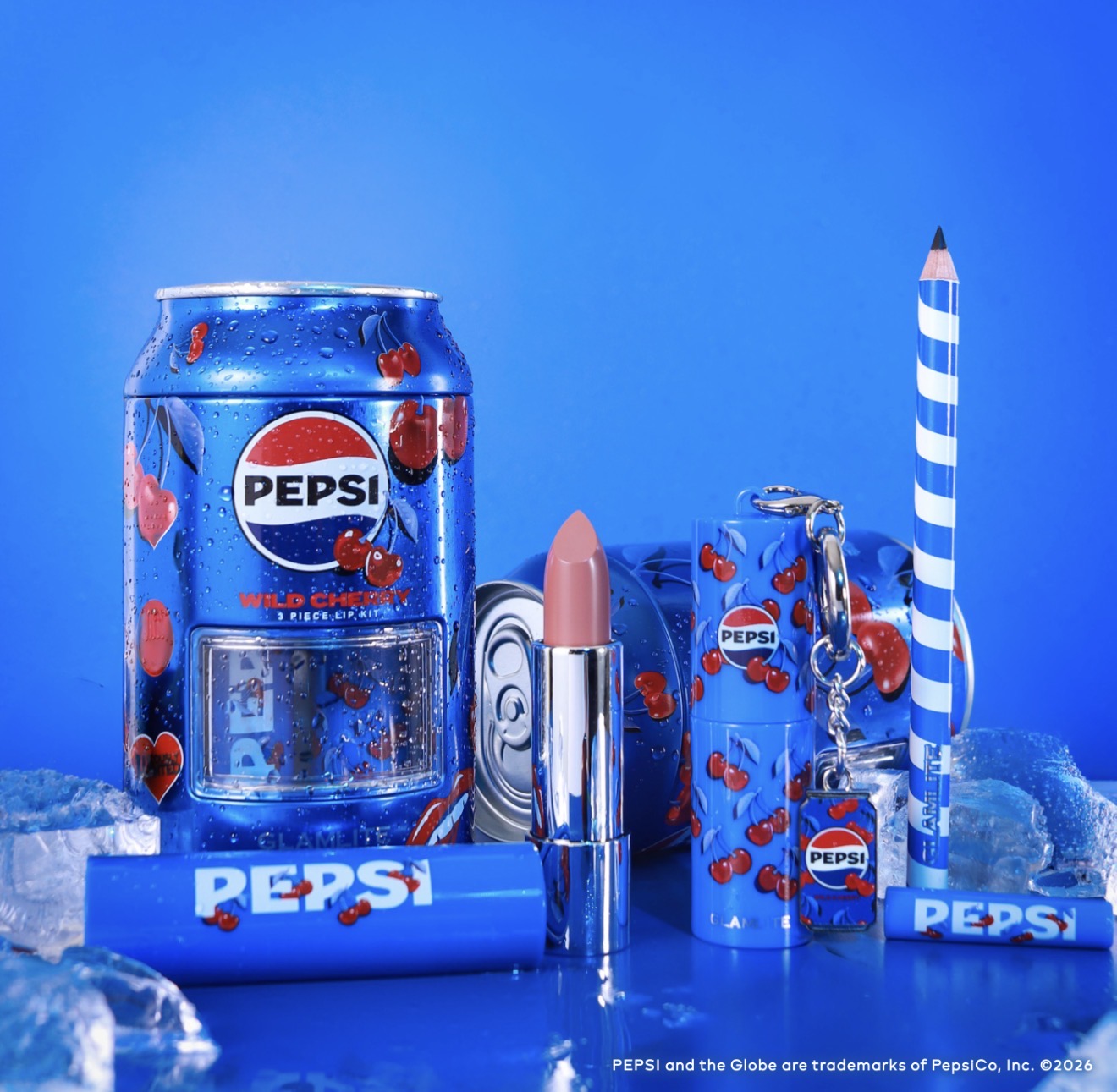 Glamlite Lip Kits Pepsi Wild Cherry kit labbra 3 pezzi dolce