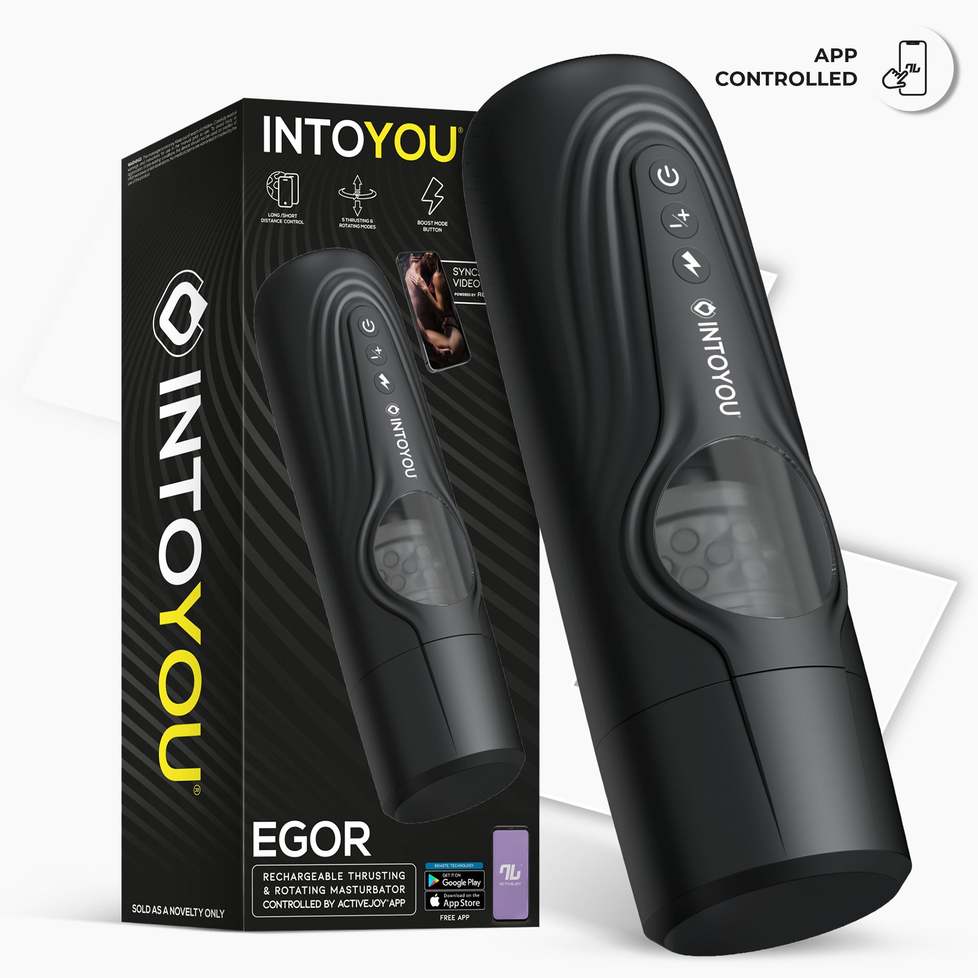 INTOYOU Egor masturbatore nero thrusting rotazione con app